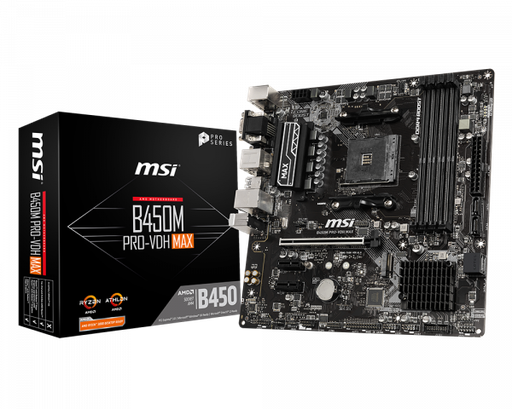 [4416] MSI MOTHERBOARD B450M PRO-VDH MAX S AMD AM4