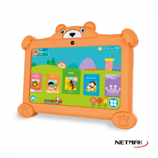 [9535] Netmak Nm-Tabkid Tablet 7" 2Gb 32Gb Android 13 Niños Iwawa App Control Parental Funda Y Film