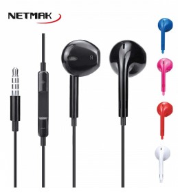 [1314] NETMAK NM-UR70 AURICULAR URBAN STYLE MANOS LIBRES IN EAR VARIOS COLORES