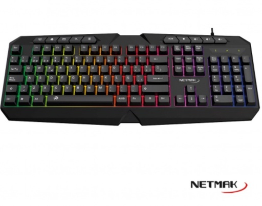 [9410] NETMAK NM-X402 TECLADO GAMER RETROILUMINADO USB