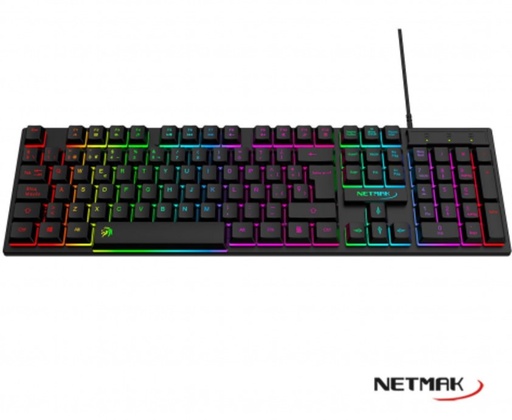 [9411] NETMAK NM-X408 TECLADO GAMER RETROILUMINADO USB