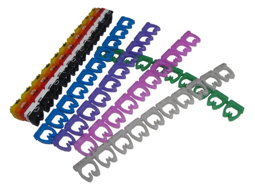 [1375] Nisuta Pack Identificador De Cables Por Numero Y Color Utp Redes Nsidca