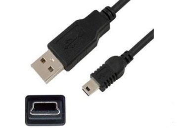 [2434] Cable Mini Usb 5 Pines 1Mt Sony Psp Garmin Reforzado Mallado