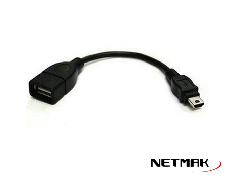 [1400] Nm-C75 Netmak Adaptador Usb (H) A Mini Usb 5P (M) Otg