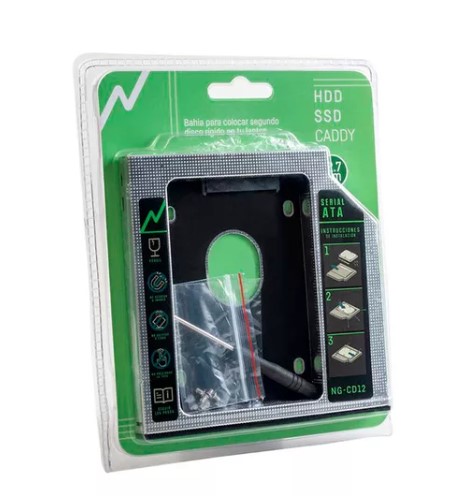 [7468] Noganet Ng-Cd9 Caddy Disk Adaptador Para Disco Ssd Sata 9.5 Mm