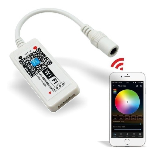 [4467] ETHEOS CONS-RGBW-E - CONTROLADORA RGB WIFI PARA TIRA LED 100W 30 MTS