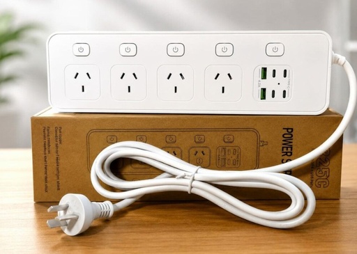 [951825] Zapatilla Multiple 30W Carga Rapida Bkl-24 – 4 Tomas+2 Usb+4 Usb C Pd Mody-00Ge – Yexa – Blanco