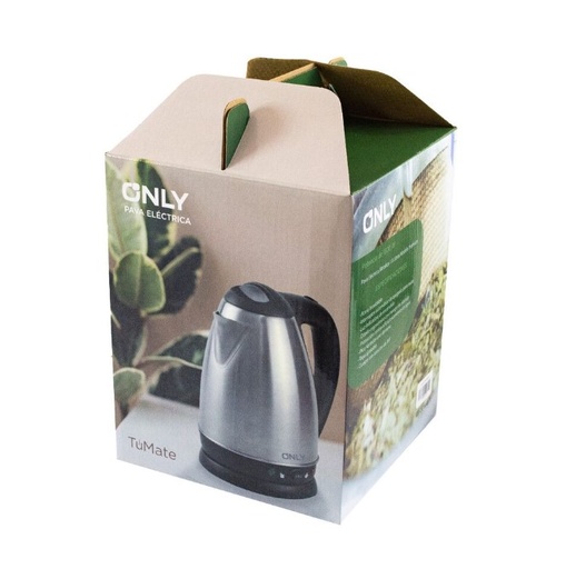 [9647] Only Pava Electrica Con Corte Mate Cafe Tumate Acero Inox. 220V 1.8Lt