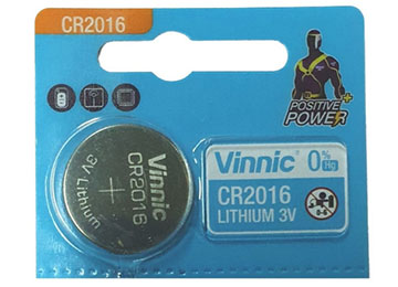 [9515] Pila Cr2016 Vinnic 3V Xu. Dimensiones 20.0X1.6Mm 2016