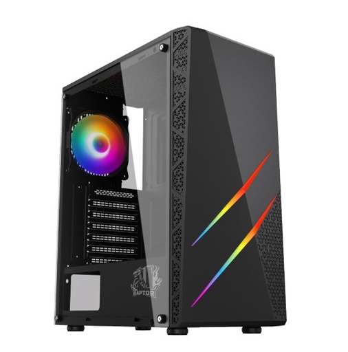 [9480] Raptor Gabinete Blaze Force Tg Mid Tower Rgb Fan X 1 Y Control