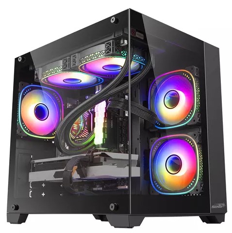 [9776] Sentey Gabinete Gamer A10 Vidrio Templado 5 Argb Cooler + Controladora