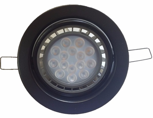 [1868] Spot Embutir Movil Ar111 Negro Sixelectric