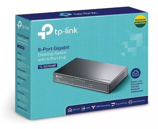 [9606] TP LINK SWITCH 8P TL-SG1008P GIGA 4 PTOS POE