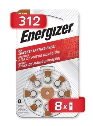 [491] ENERGIZER PILA DE AUDIOLOGIA AUDIFONOS AZ312-DPA4 BLISTER X 8U