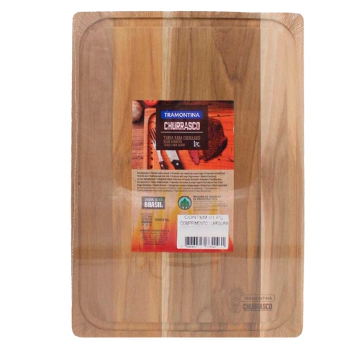 [4973] TRAMONTINA CHURRASCO 13234/052 - TABLA PARA PICAR Y ASADO RECTANGULAR 34 X 23 x 1,9 CM