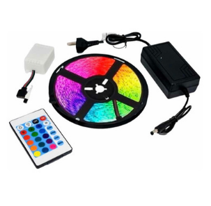 [5065] COMBO TIRA LED RGB 5050 INTERIOR 12V + FUENTE MAXPOWER 12V 2A + CONTROLADORA RGB