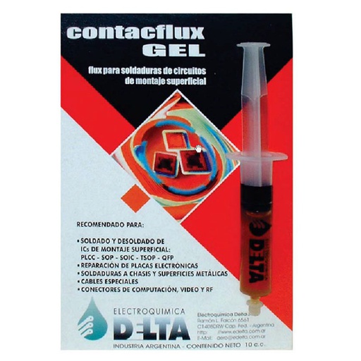 [536] Flux e-delta Contacflux jeringa 10cc para circuitos de montaje superficial