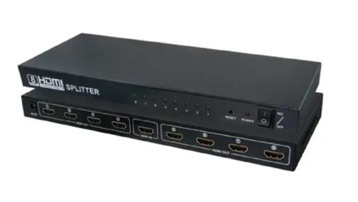 [5346] JAHRO HDSP8-V1.4 - SPLITTER DERIVADOR HDMI 1 ENTRADA A 8 SALIDAS 2K 4K - NO INCLUYE FUENTE 5V 1A