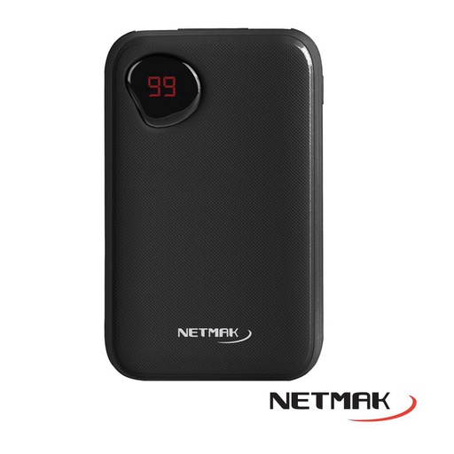 [5452] NETMAK NM-PB1 - POWER BANK 5000 MAH DISPLAY DIGITAL SALIDA 2 USB