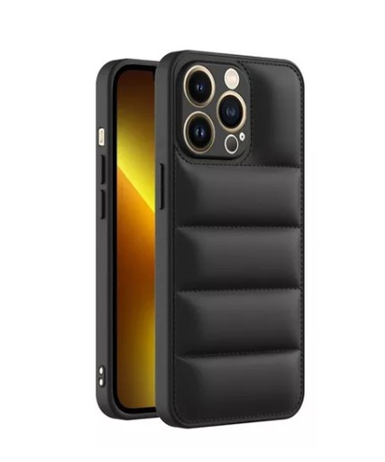 [6386] FUNDA RC PUFFER SOFT TOUCH BLACK IPHONE 12 PRO