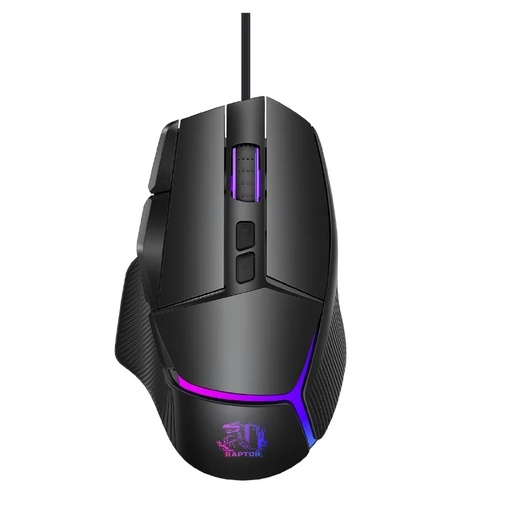 [951843] Mouse Gamer Raptor Storm Grip 9 botones 8000dpi retroiluminado Black (2951)