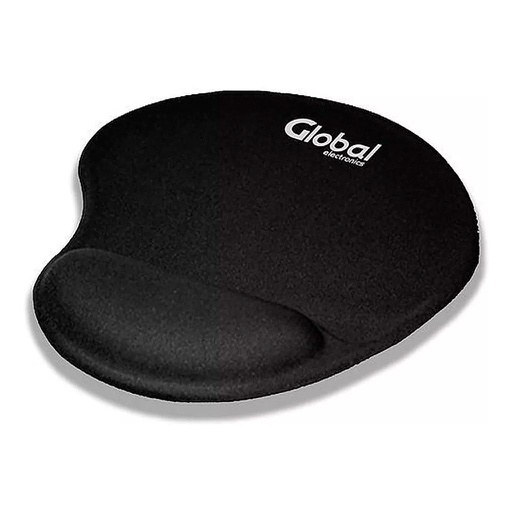 [646] GLOBAL MPADDELBK PAD GEL MOUSE CON SOPORTE DE MANO SILICONA COLOR NEGRO