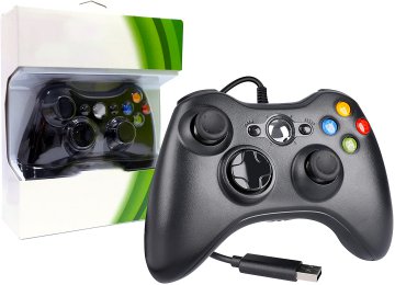 Joystick xbox 360 pc usb con cable 2mt negro alternativo