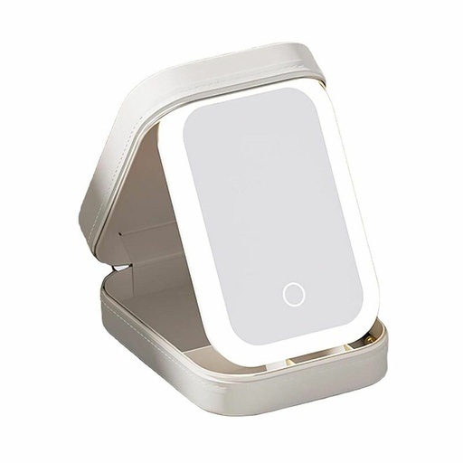 [952131] Espejo Joyero Porta Maquillaje Con Luz Led 3 Tonos Jt001