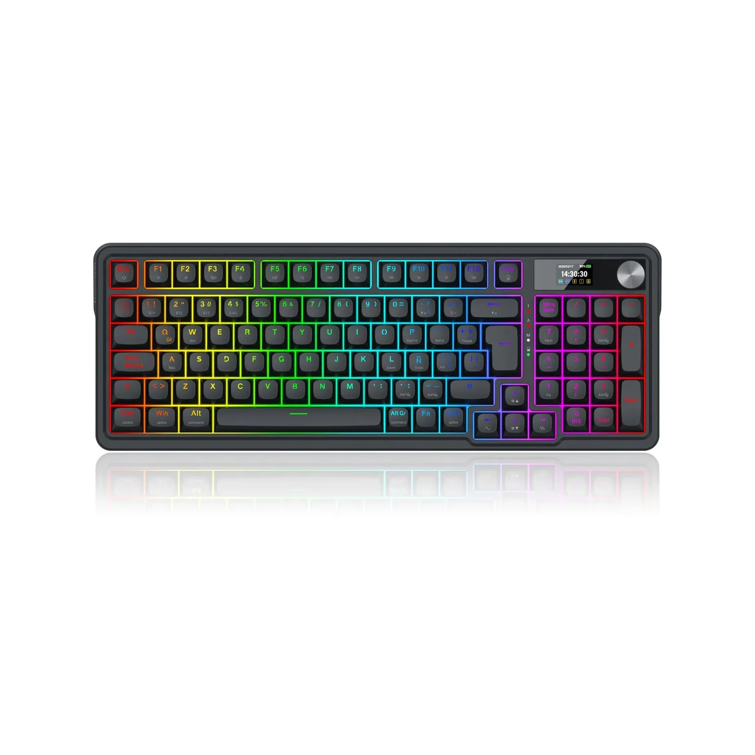 [952264] Teclado Inalámbrico Redragon  Eisa Lcd K719 Negro