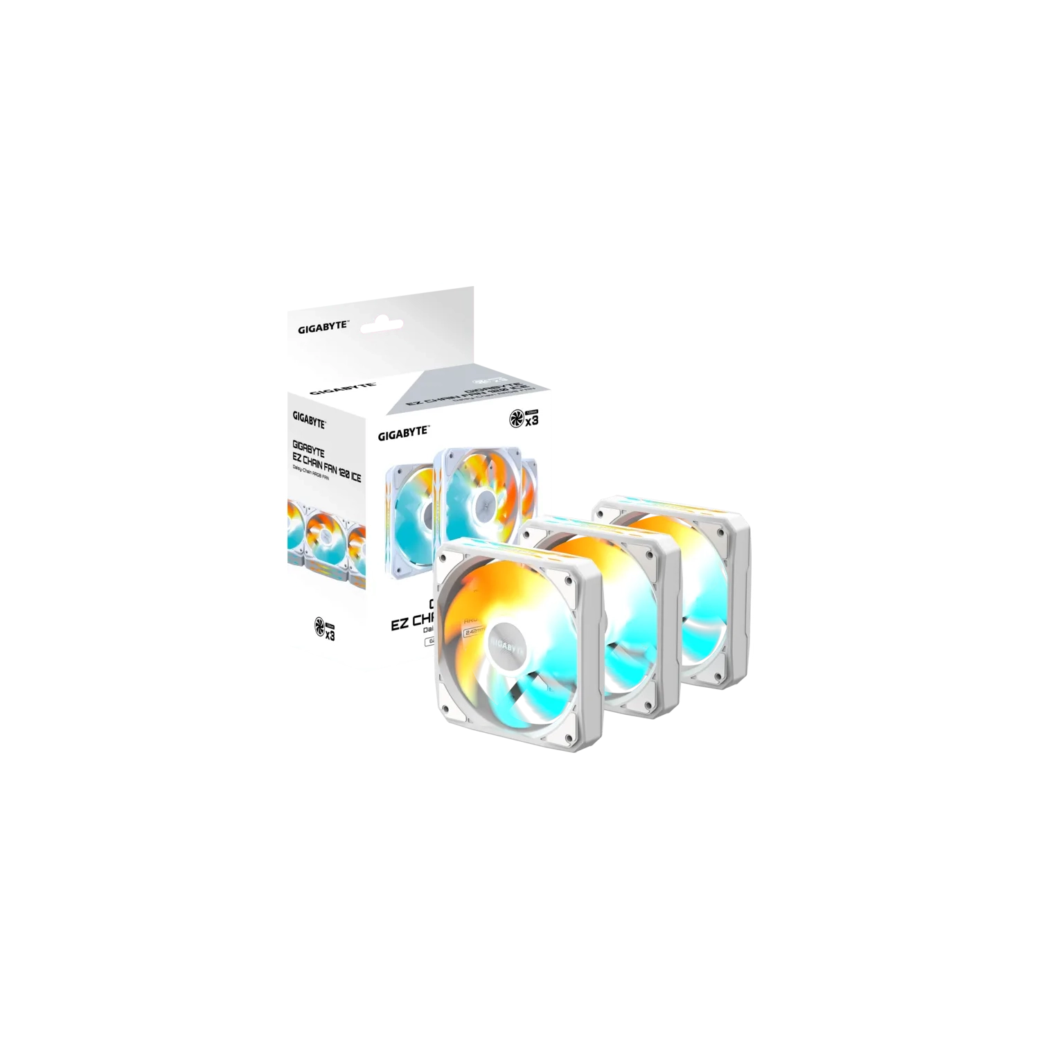 [952347] Fan Cooler Gigabyte Aorus Ez Chain Fan 120X3 Argb Blanco