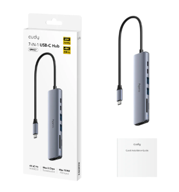 [965753] Concentrador Hub Domei By Cudy Usb-C 7 En 1 4K Hdmi (Uh407)