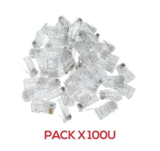 [7300] PACK FICHAS DE RED RJ45 CAT5 X 100U