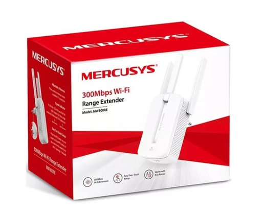 [7427] MERCUSYS REPETIDOR EXTENSOR AMPLIFICADOR WIFI MW300RE 2.4GHZ 300MBPS 3 ANTENAS MIMO WPS LED INDICADOR CONEXION