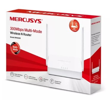 [7428] MERCUSYS ROUTER WIFI MW302R 300MBPS 2 ANTENAS 2XLAN 1XWAN 5DBI FUNCION REPETIDOR BY TP-LINK