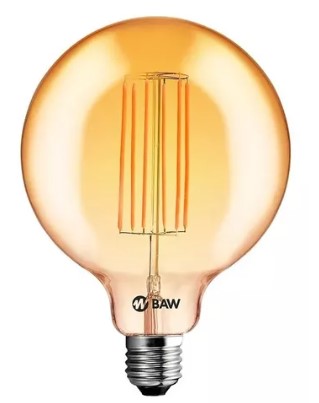 [7661] BAW G125L8C LAMPARA LED VINTAGE G125 8W 2700K BLANCO CALIDO GLOBO