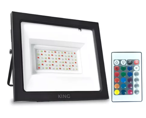 [7772] MACROLED KING REFLECTOR LED RGB CONTROL REMOTO RF 50W  KFL50-RGB