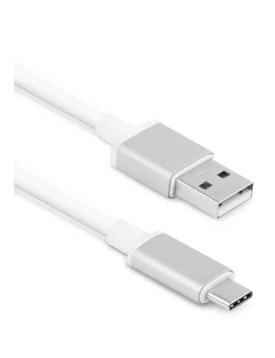 [7838] KOSMO CABLE USB A TIPO C 1MT 5.1A EN CAJA COLOR BLANCO