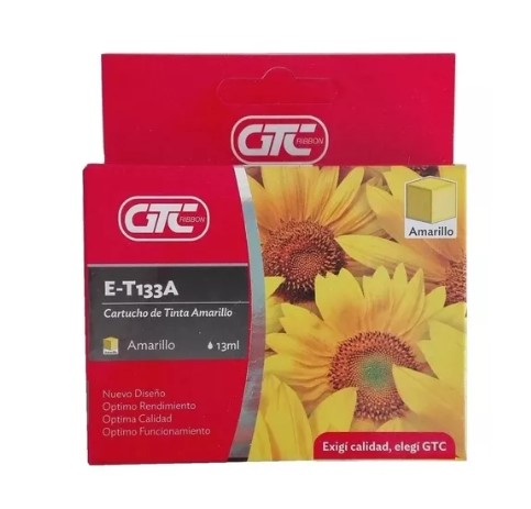 [8392] GTC CARTUCHO ALTERNATIVO EPSON T133 TX125 YELLOW AMARILLO