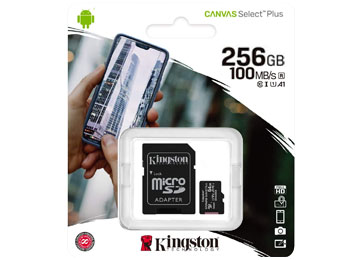 [8441] KINGSTON CANVAS SELECT PLUS - MEMORIA MICRO SD 256GB PLUS 100 MB/S