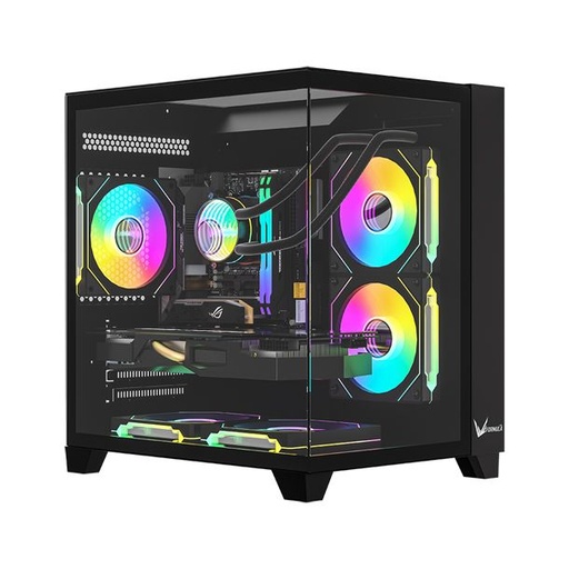 [9932] FORMULA V CRYSTAL Z9M FLOE BLACK MATX + 5 FANS ARGB