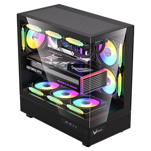 [9929] Formula V Gabinete Gamer Crystal Z8 Cosmic Black Atx + 6 Fans Frgb