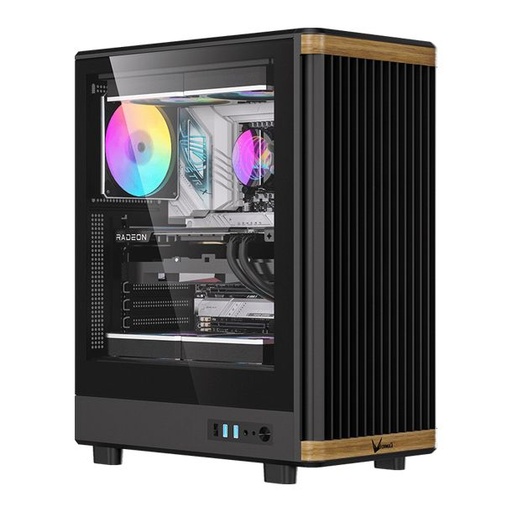 [9934] Formula V Gabinete Gamer Timberline T1 Black Atx + 4 Fans Frgb