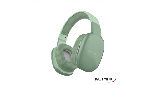 [9039] Netmak Nm-Volt-G - Auricular Vincha Bluetooth Dual Verde