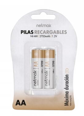 [1385] Nm-Aa270 Netmak Pilas Recargables Aa 2700 Blister X 2