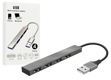 [8760] HUB USB 4 PUERTOS USB H 2.0 SIMIL METALICO TP-17816