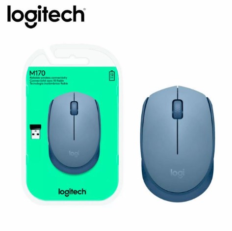 [8781] LOGITECH MOUSE WIRELESS INALAMBRICO USB M170 BLUE GRAY