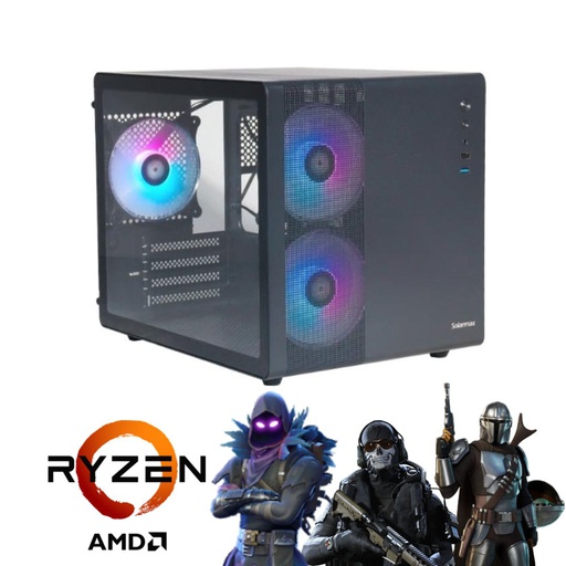 [8816] PC ARMADA GAMER SOLARMAX B300 AMD RYZEN 5 4600G 16GB SSD 480GB FUENTE 550W 80 PLUS BRONZE + SISTEMA