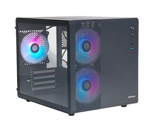 [8848] SOLARMAX CM-B300-SF GABINETE GAMER BLACK + 4 FAN ARGB