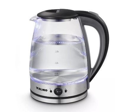 [8851] YELMO PE-3907 PAVA ELECTRICA VIDRIO TEMPLADO DOS PUNTOS CAFE - MATE