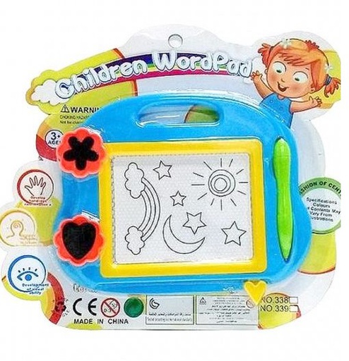 [8894] PIZARRA MAGICA 17.5CM CHILDREN WORDPAD 18X13CM + 2 SELLOS IMANTADOS